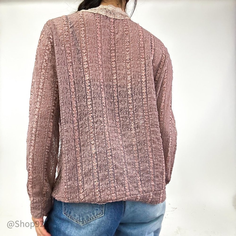 90s Lace Button Up Cardigan sheet - Picture 6 of 8